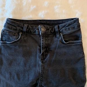Topshop Dark Grey/black Jamie jeans